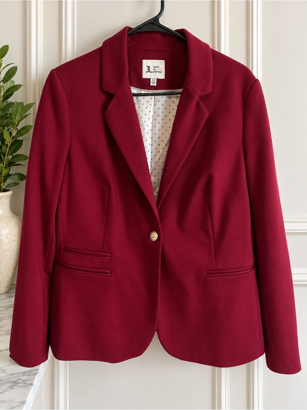 Jules & Leopold Burgundy Blazer